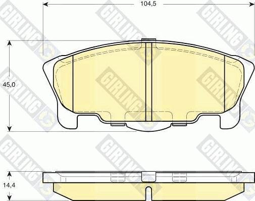 Girling 6133209 - Kit pastiglie freno, Freno a disco autozon.pro