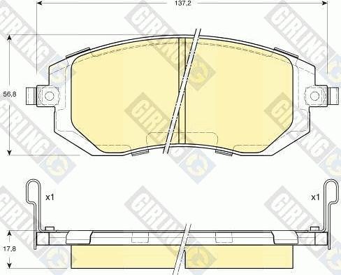 Girling 6133289 - Kit pastiglie freno, Freno a disco autozon.pro