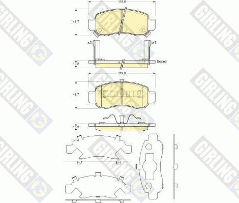 Girling 6133769 - Kit pastiglie freno, Freno a disco autozon.pro