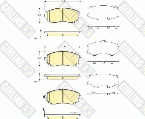 Girling 6133719 - Kit pastiglie freno, Freno a disco autozon.pro