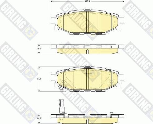 Girling 6133739 - Kit pastiglie freno, Freno a disco autozon.pro