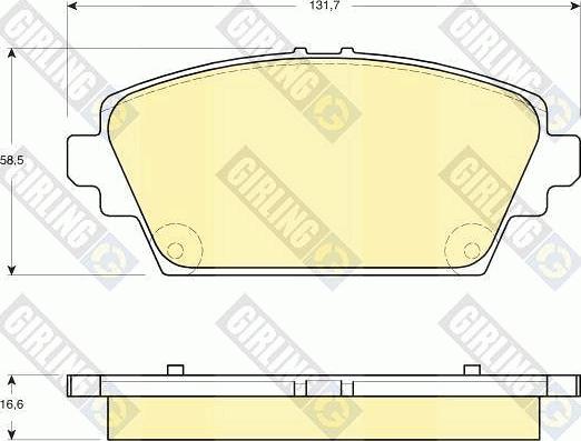 Girling 6132919 - Kit pastiglie freno, Freno a disco autozon.pro