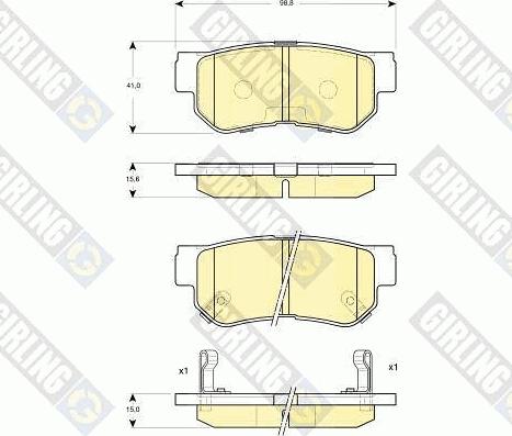 Girling 6132989 - Kit pastiglie freno, Freno a disco autozon.pro