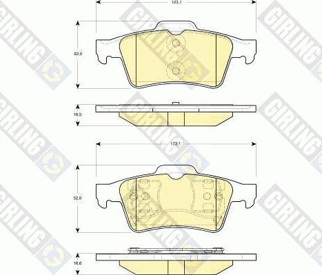 Girling 6132922 - Kit pastiglie freno, Freno a disco autozon.pro