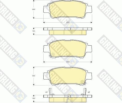 Girling 6132499 - Kit pastiglie freno, Freno a disco autozon.pro