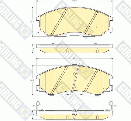 Girling 6132449 - Kit pastiglie freno, Freno a disco autozon.pro