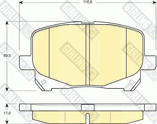 Girling 6132489 - Kit pastiglie freno, Freno a disco autozon.pro