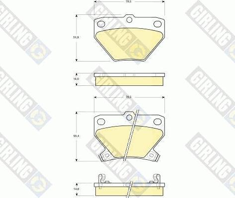 Girling 6132439 - Kit pastiglie freno, Freno a disco autozon.pro