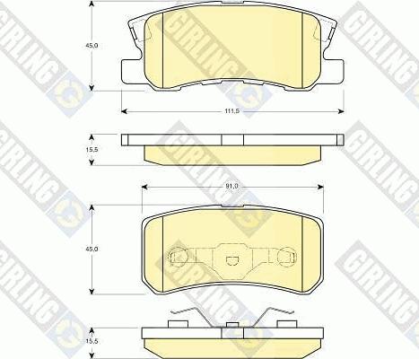 Girling 6132479 - Kit pastiglie freno, Freno a disco autozon.pro