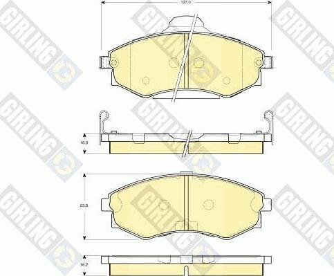 Girling 6132599 - Kit pastiglie freno, Freno a disco autozon.pro