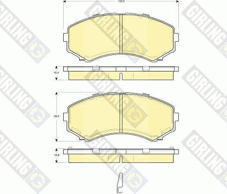 Girling 6132549 - Kit pastiglie freno, Freno a disco autozon.pro