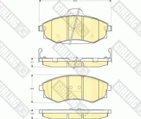 Girling 6132569 - Kit pastiglie freno, Freno a disco autozon.pro