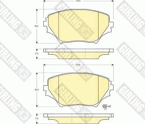 Girling 6132519 - Kit pastiglie freno, Freno a disco autozon.pro