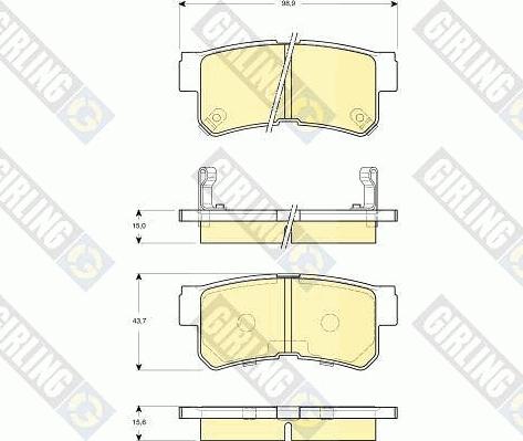 Girling 6132589 - Kit pastiglie freno, Freno a disco autozon.pro