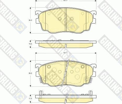 Girling 6132539 - Kit pastiglie freno, Freno a disco autozon.pro