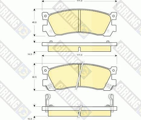 Girling 6132649 - Kit pastiglie freno, Freno a disco autozon.pro