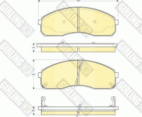 Girling 6132619 - Kit pastiglie freno, Freno a disco autozon.pro