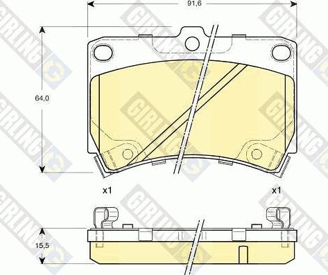 Girling 6132629 - Kit pastiglie freno, Freno a disco autozon.pro