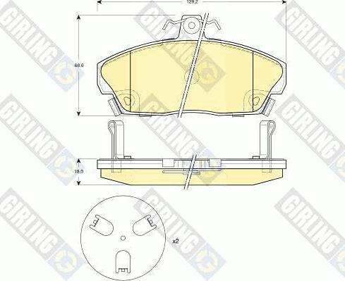 Girling 6132671 - Kit pastiglie freno, Freno a disco autozon.pro