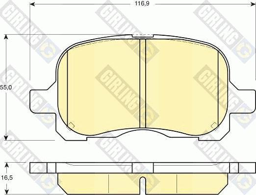 Girling 6132041 - Kit pastiglie freno, Freno a disco autozon.pro