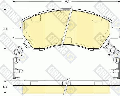 Girling 6132059 - Kit pastiglie freno, Freno a disco autozon.pro