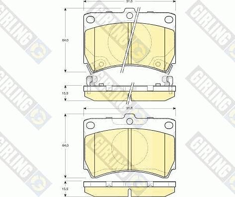 Girling 6132069 - Kit pastiglie freno, Freno a disco autozon.pro