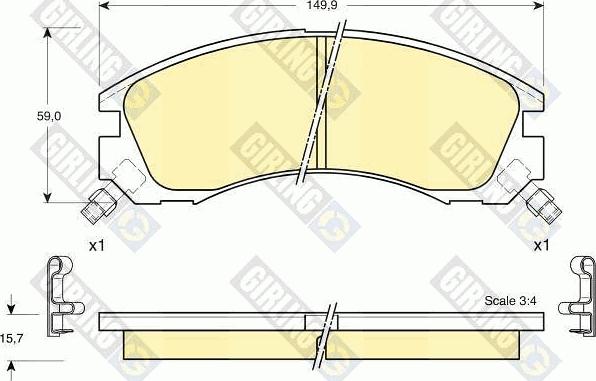 Girling 6132009 - Kit pastiglie freno, Freno a disco autozon.pro