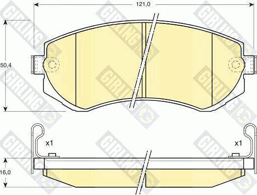 Girling 6132089 - Kit pastiglie freno, Freno a disco autozon.pro