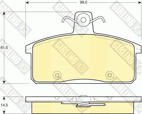 Girling 6132021 - Kit pastiglie freno, Freno a disco autozon.pro