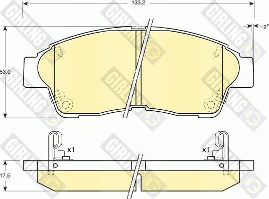 Girling 6132079 - Kit pastiglie freno, Freno a disco autozon.pro