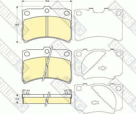 Girling 6132199 - Kit pastiglie freno, Freno a disco autozon.pro