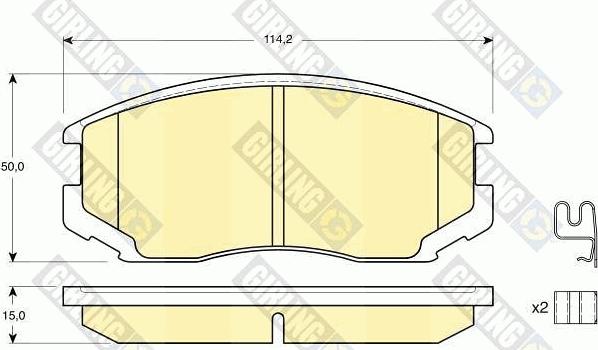 Girling 6132149 - Kit pastiglie freno, Freno a disco autozon.pro