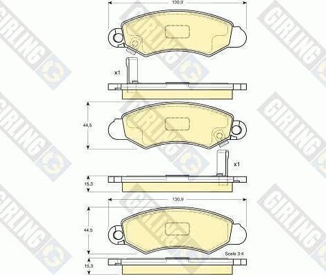 Girling 6132154 - Kit pastiglie freno, Freno a disco autozon.pro