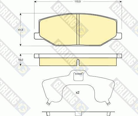 Girling 6132109 - Kit pastiglie freno, Freno a disco autozon.pro