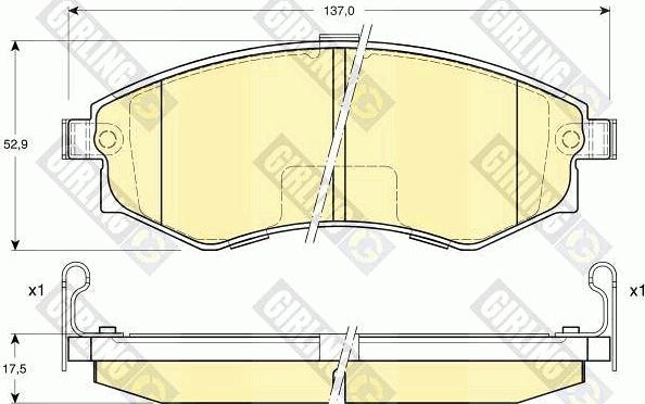 Girling 6132119 - Kit pastiglie freno, Freno a disco autozon.pro