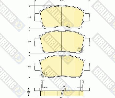 Girling 6132189 - Kit pastiglie freno, Freno a disco autozon.pro