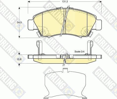 Girling 6132129 - Kit pastiglie freno, Freno a disco autozon.pro