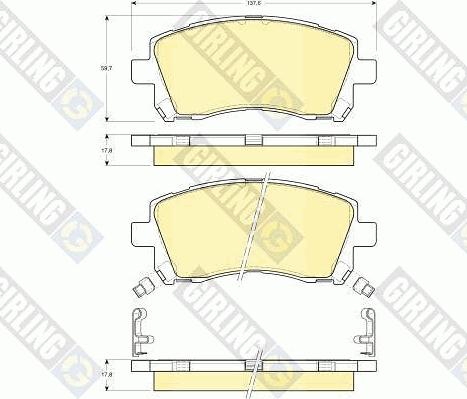 Girling 6132179 - Kit pastiglie freno, Freno a disco autozon.pro