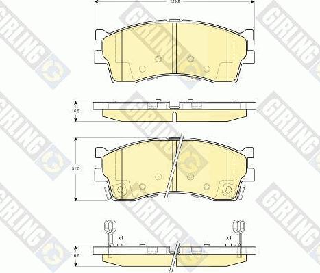 Girling 6132859 - Kit pastiglie freno, Freno a disco autozon.pro