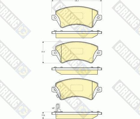 Girling 6132881 - Kit pastiglie freno, Freno a disco autozon.pro