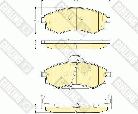 Girling 6132839 - Kit pastiglie freno, Freno a disco autozon.pro