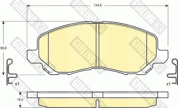 Girling 6132879 - Kit pastiglie freno, Freno a disco autozon.pro