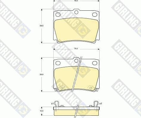 Girling 6132399 - Kit pastiglie freno, Freno a disco autozon.pro