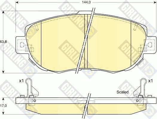 Girling 6132359 - Kit pastiglie freno, Freno a disco autozon.pro