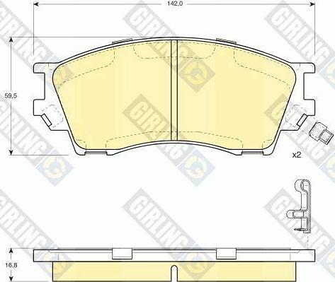 Girling 6132309 - Kit pastiglie freno, Freno a disco autozon.pro