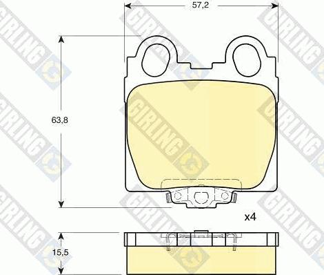 Girling 6132339 - Kit pastiglie freno, Freno a disco autozon.pro