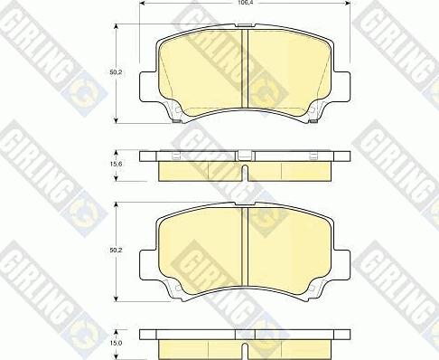 Girling 6132219 - Kit pastiglie freno, Freno a disco autozon.pro