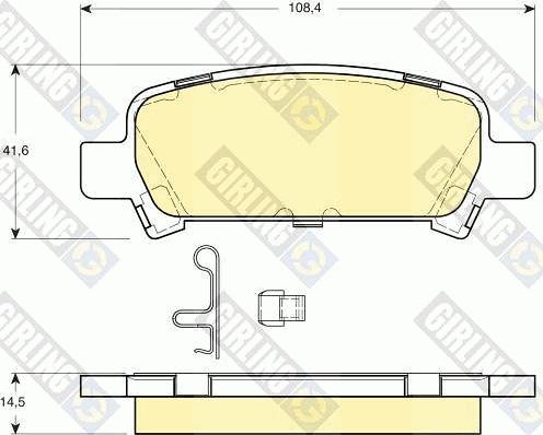 Girling 6132239 - Kit pastiglie freno, Freno a disco autozon.pro