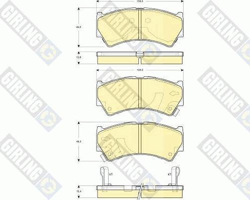 Girling 6132759 - Kit pastiglie freno, Freno a disco autozon.pro