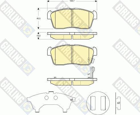 Girling 6132769 - Kit pastiglie freno, Freno a disco autozon.pro